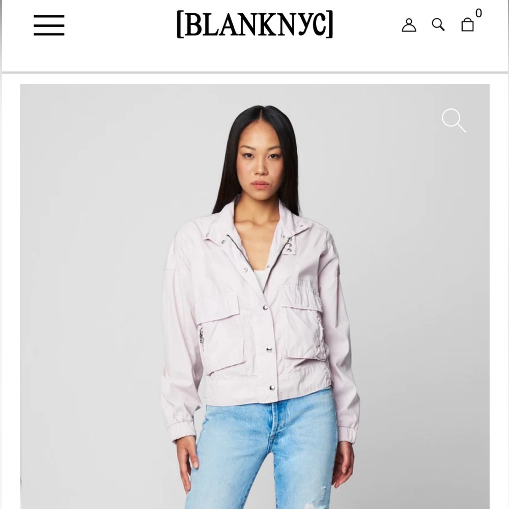 Blank NYC
Size Large
CHASIN YOU JACKET
Lilac high collar cargo jacket